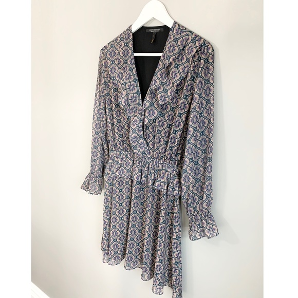 Scotch & Soda Ruffle Chiffon Long Sleeve Dress - Picture 5 of 11